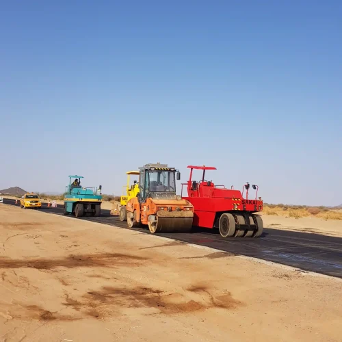 اعمال اسفلت طريق الافلاج الحصاة