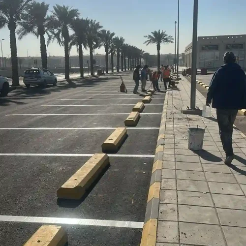تركيب حواجز خرسانية